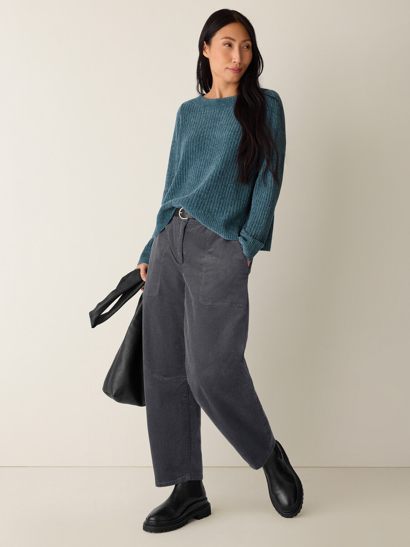 EILEEN FISHER Chenille Blend Crew Neck Top outlook
