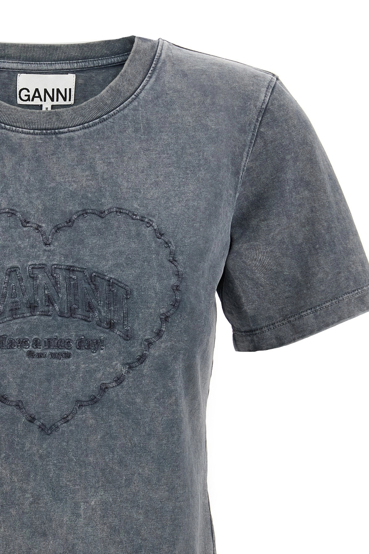 'Grey Washed Heart' T-shirt - 3