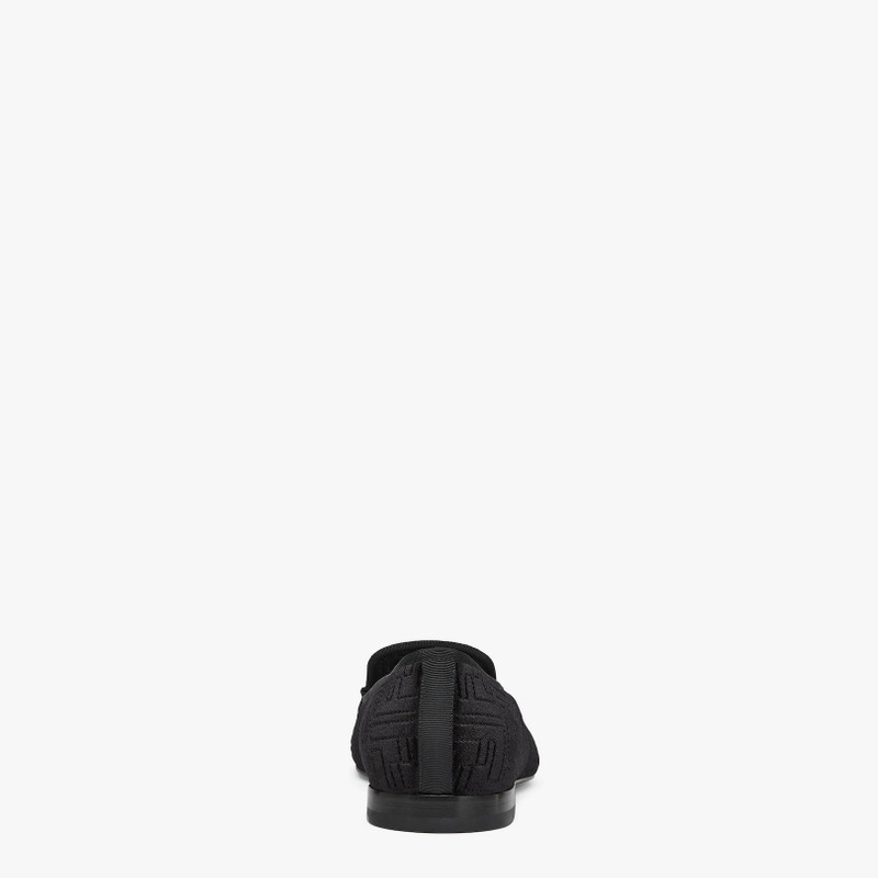 FENDI Black velvet slippers outlook