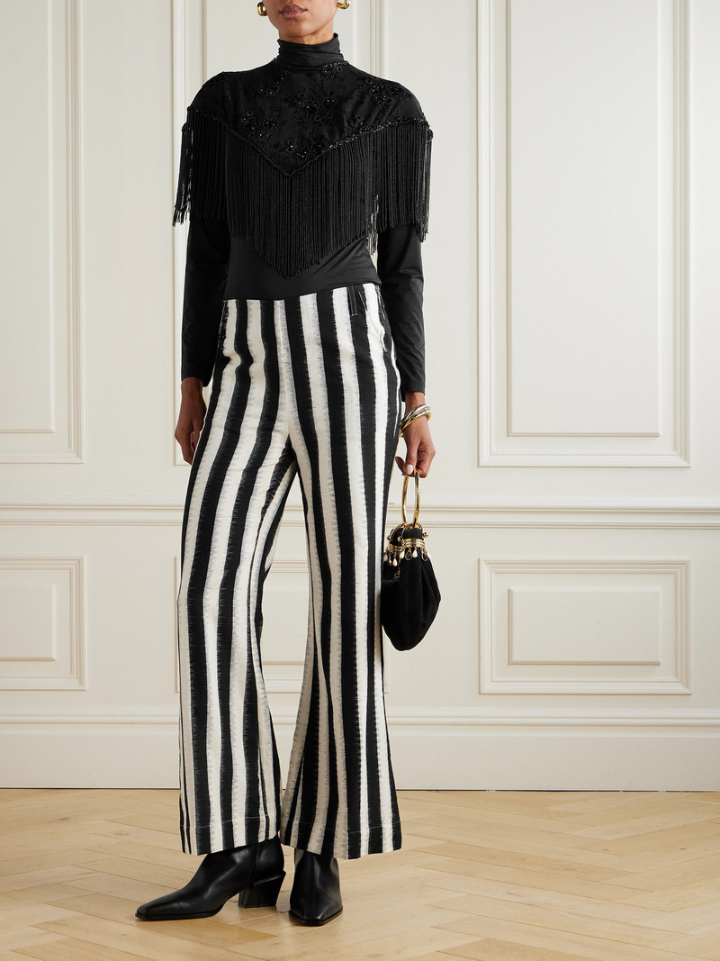 ALIX OF BOHEMIA Charlie Striped Cotton Flared Pants outlook
