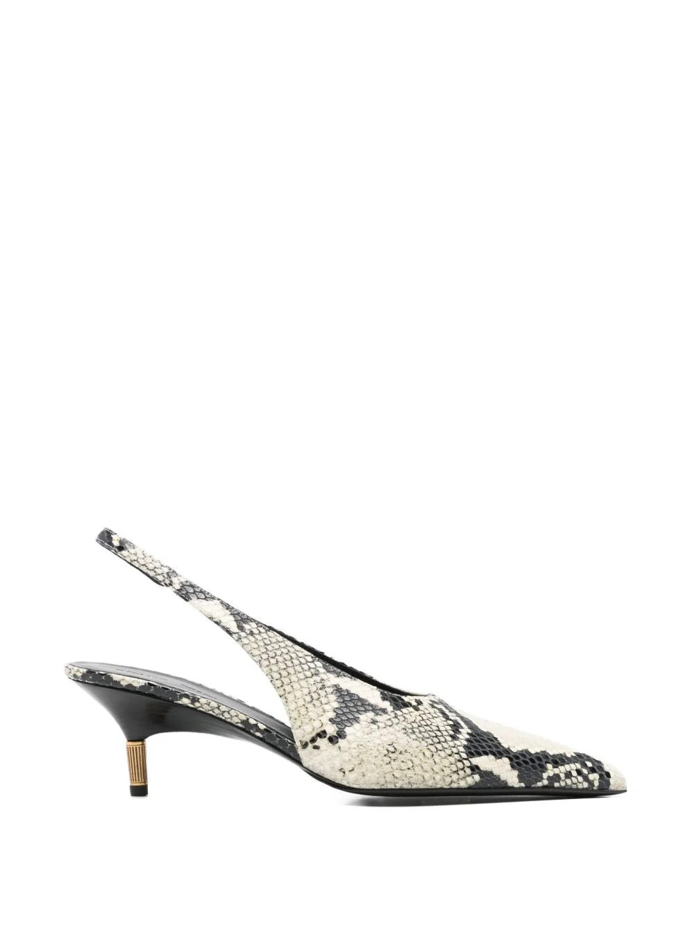 Bella python-embossed leather pump - 1
