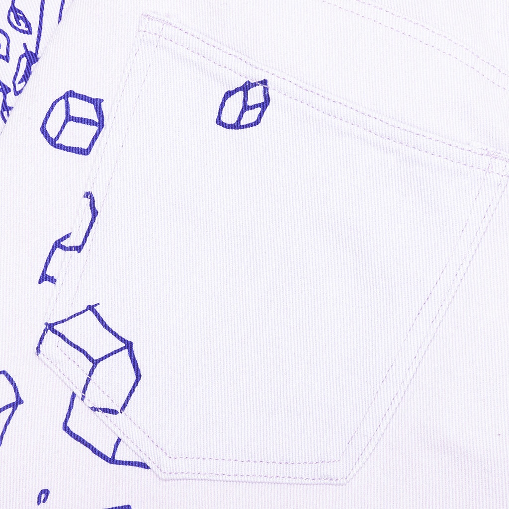 DOODLE DRAWING PANTS - WHITE - 5