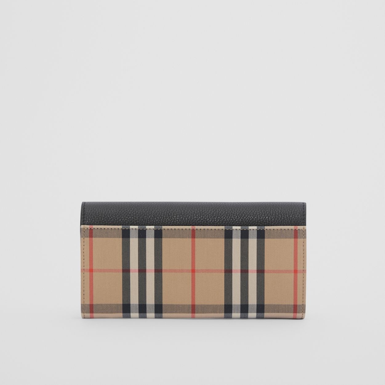 Vintage Check and Leather Continental Wallet - 6