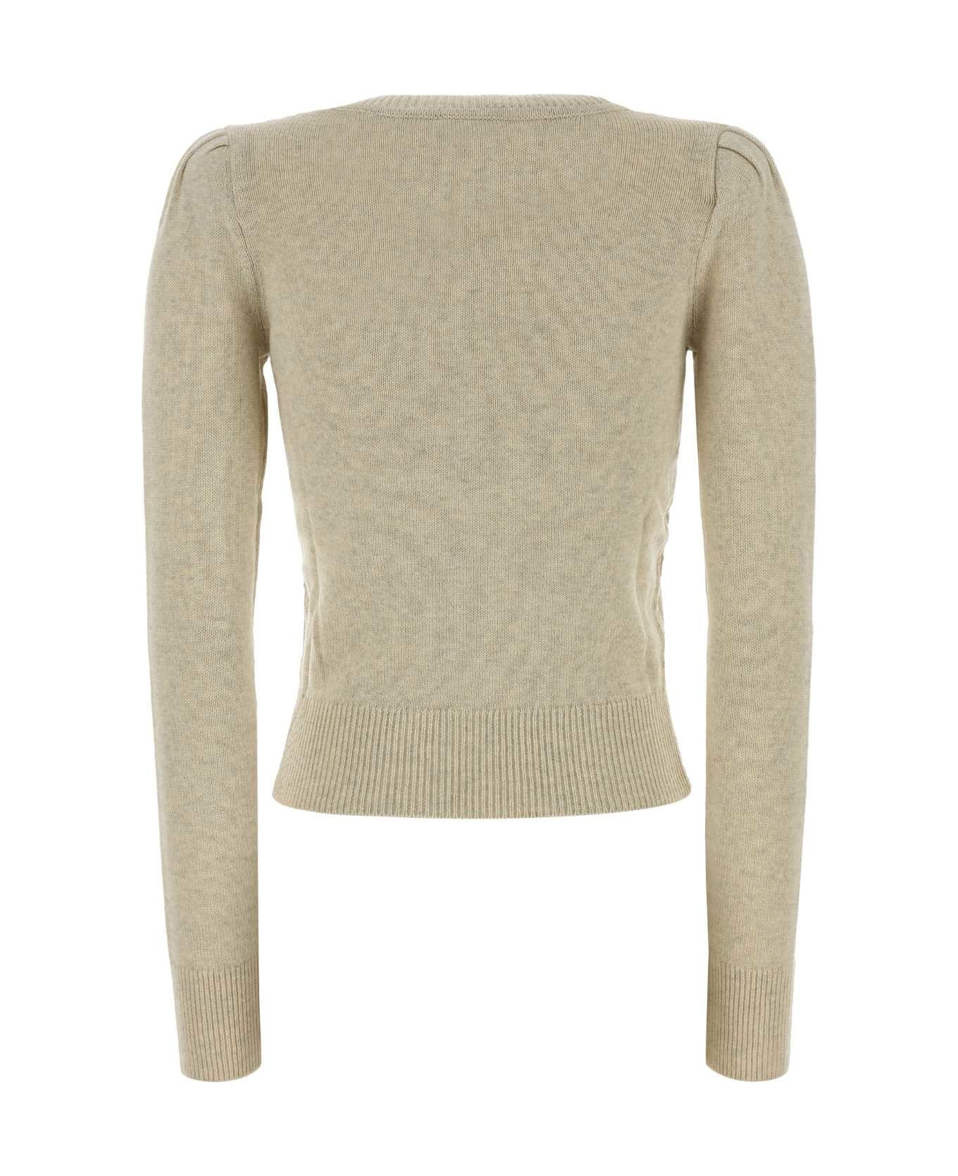 Melange Cream Cotton Blend Abelle Sweater - 2