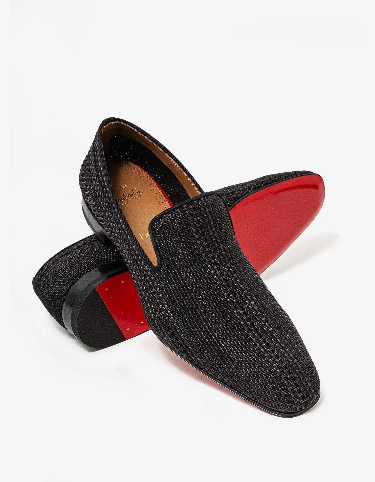 Christian Louboutin AC Dandelion Flat Brown Woven Loafer - 7