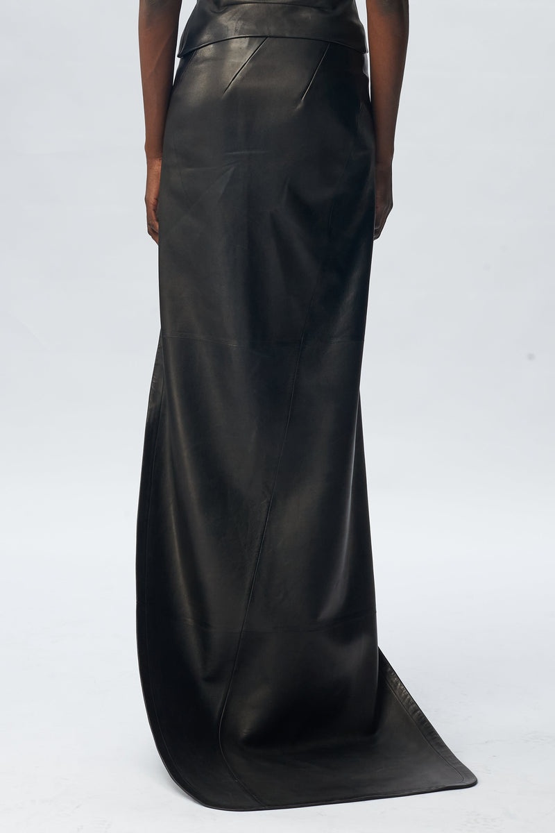 Janita X-Long Asymmetric Skirt With Deep Slit - 3