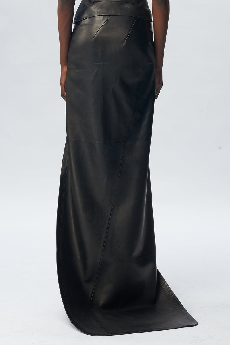 【関税込み】ann demeulemeester 'Janita' skirt Ann Demeulemeester Janita X-Long Asymmetric Skirt With Deep