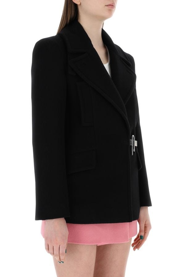 Givenchy Woman Black Wool Coat - 3