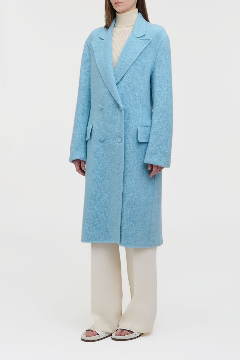 Mcaffrey Coat in Light Blue Cashmere Felt 3