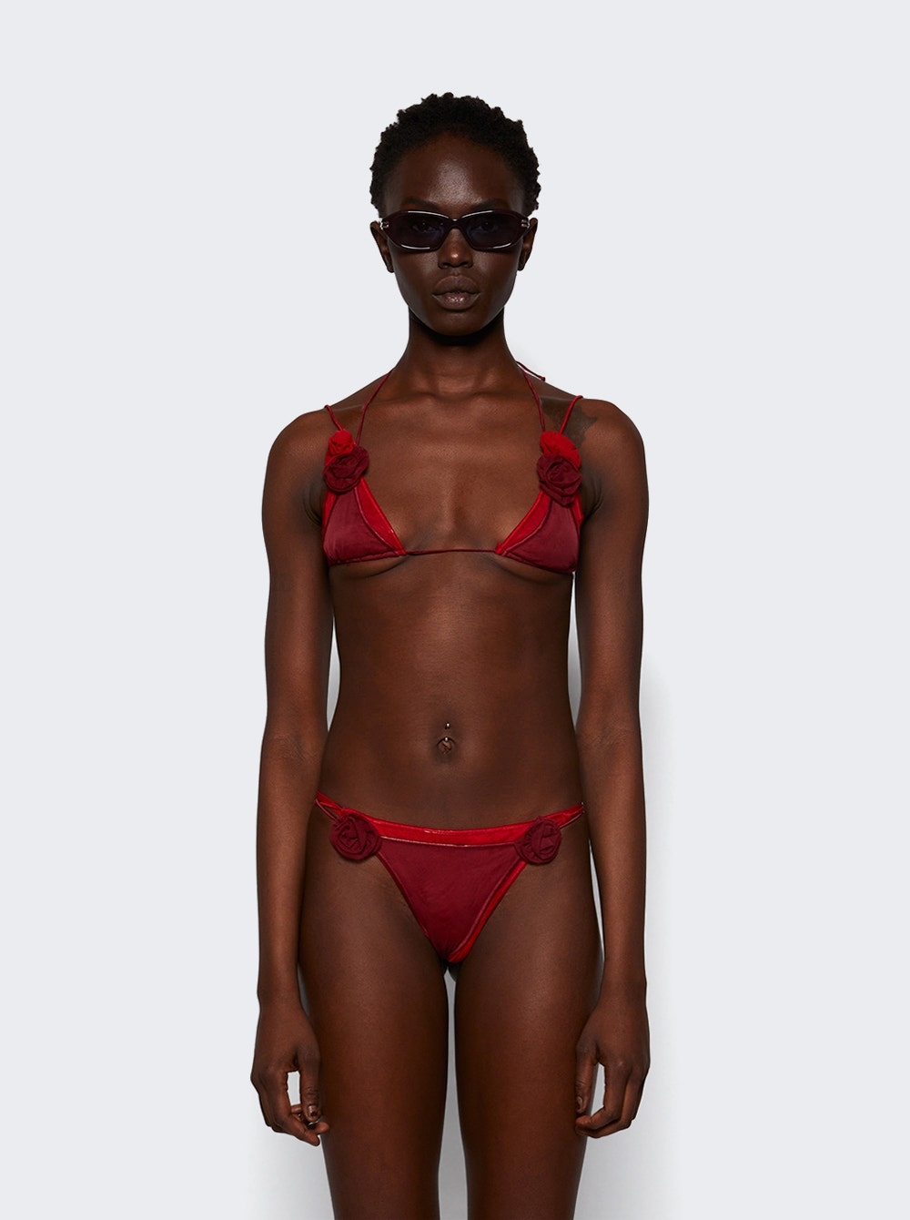 Rose Two Piece Merlot Red - 3