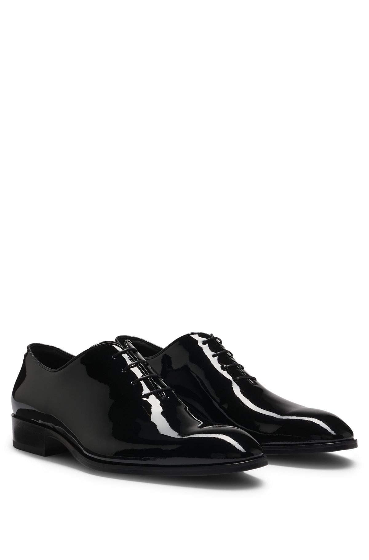 PATENT-LEATHER OXFORD SHOES WITH COLLAR PIPING - 2