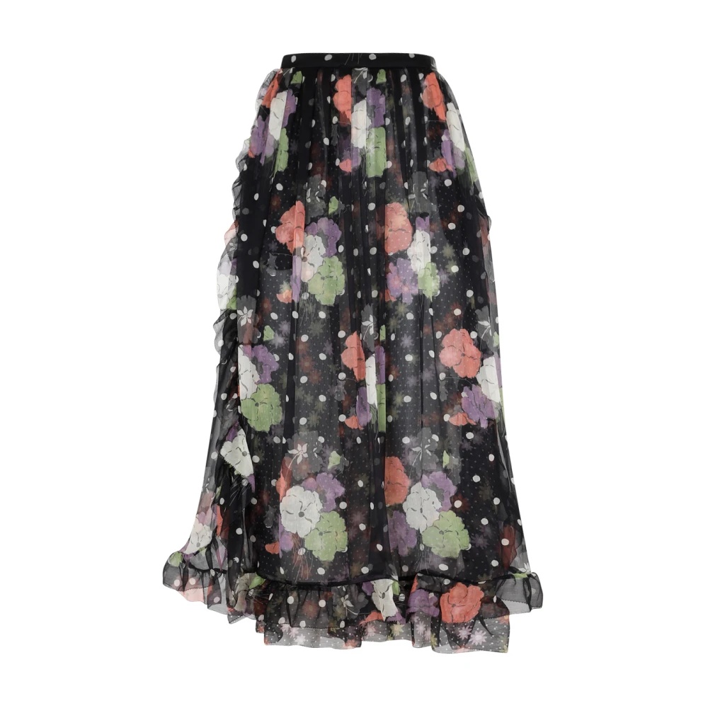 Etro BLACK SILK SKIRT WITH POLKA DOTS | miinto | REVERSIBLE