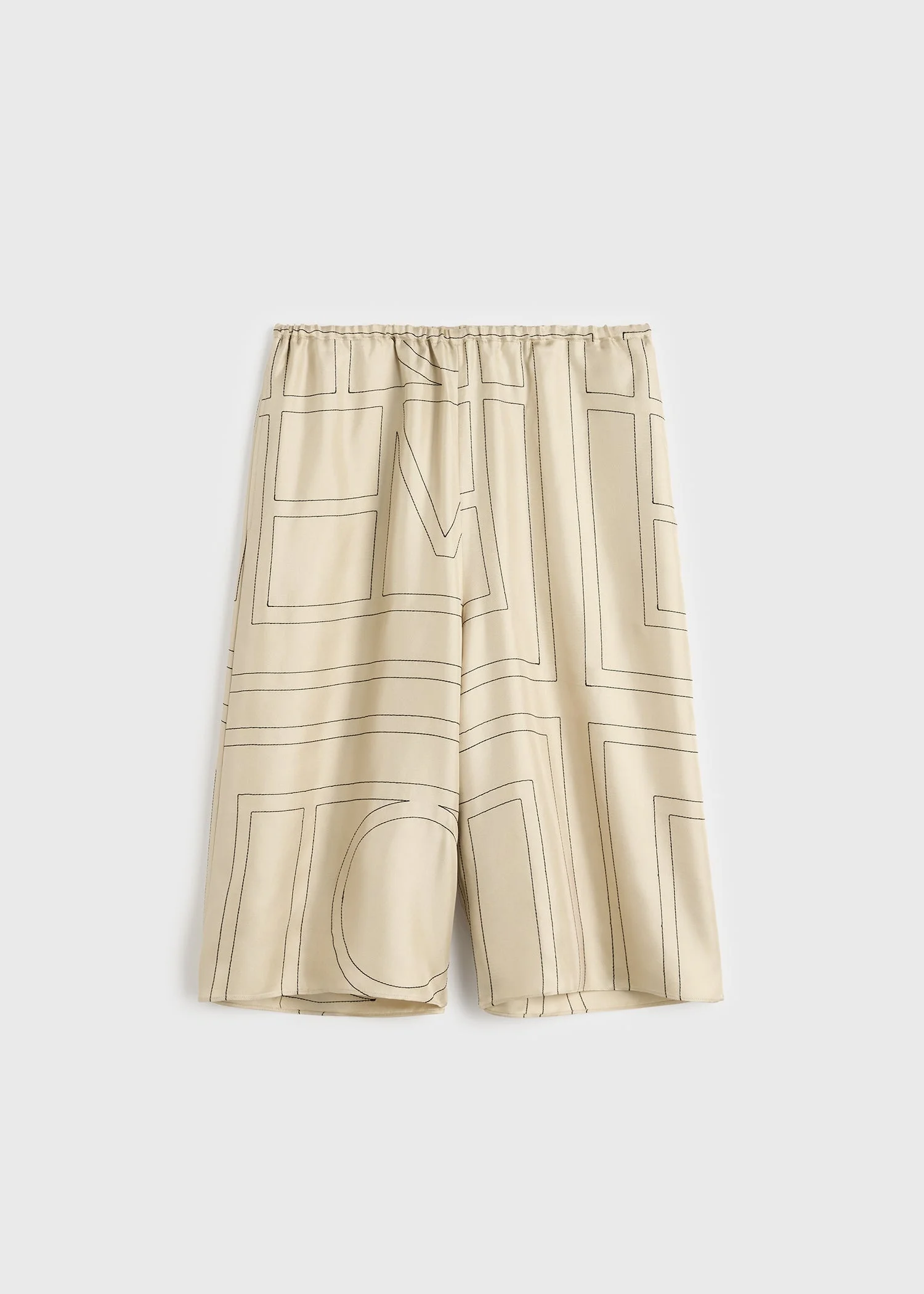 Monogram silk pj culottes ivory - 1