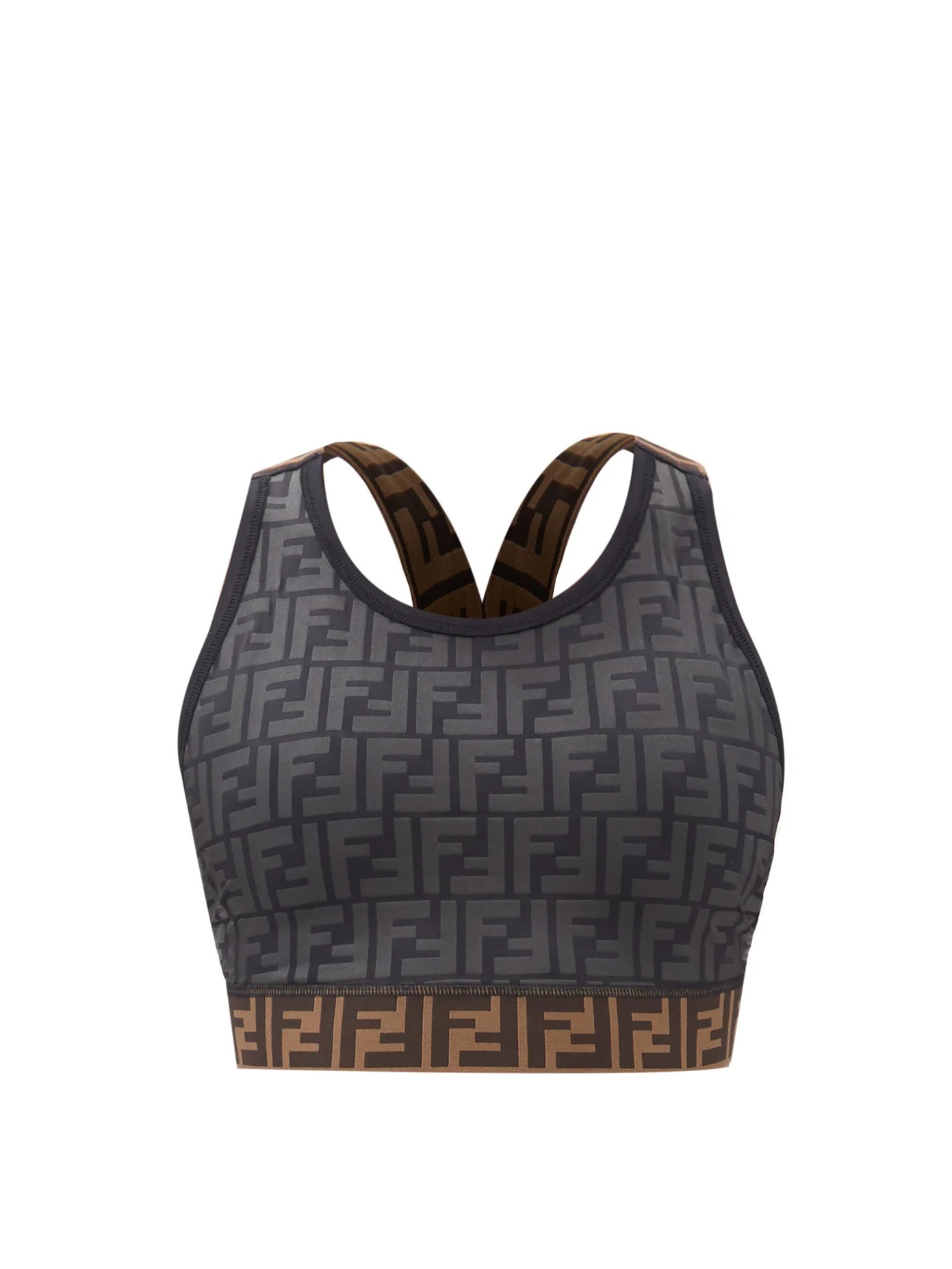 FF-embossed jersey performance bra - 1