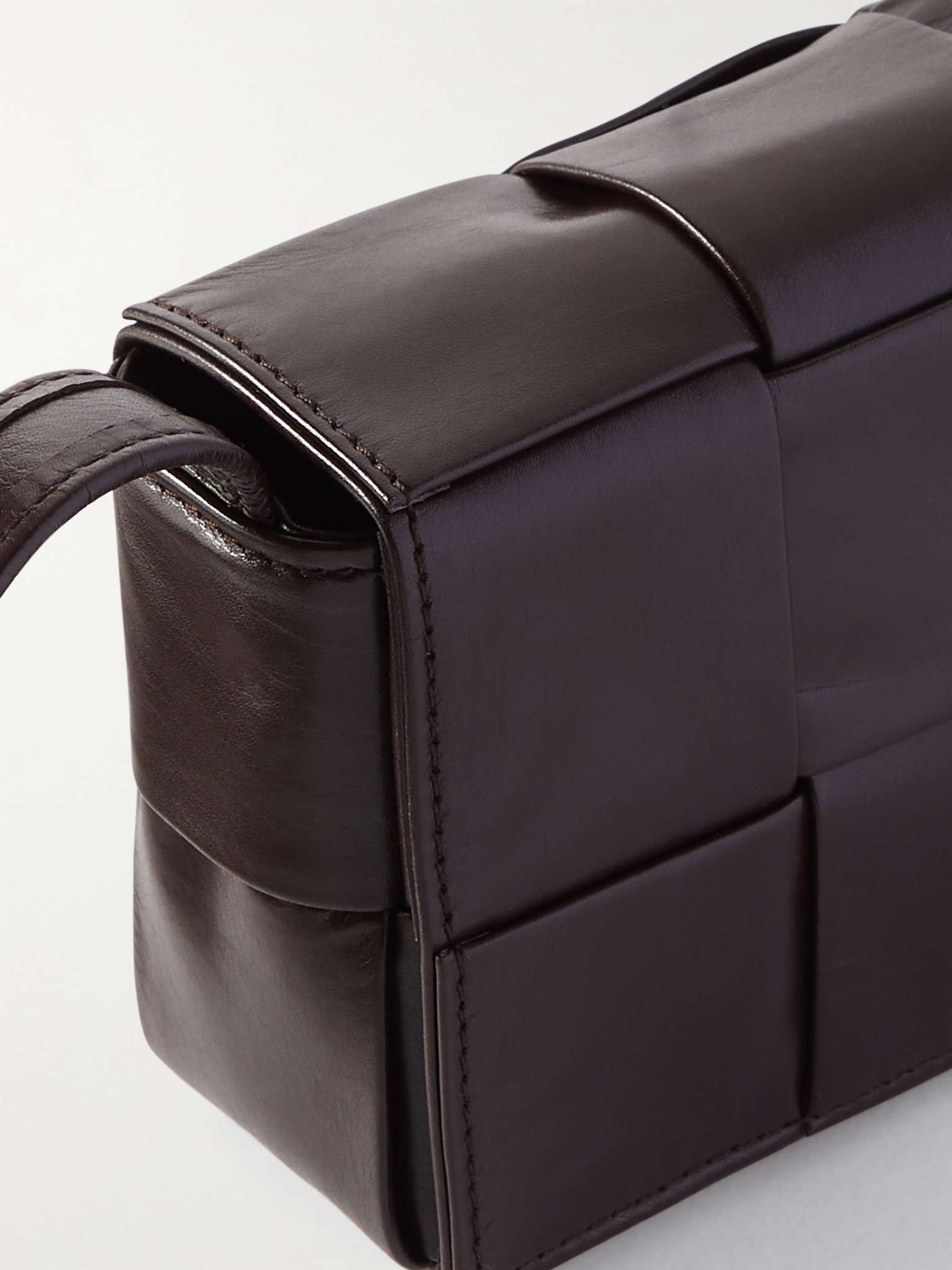 Intrecciato Leather Messenger Bag - 4