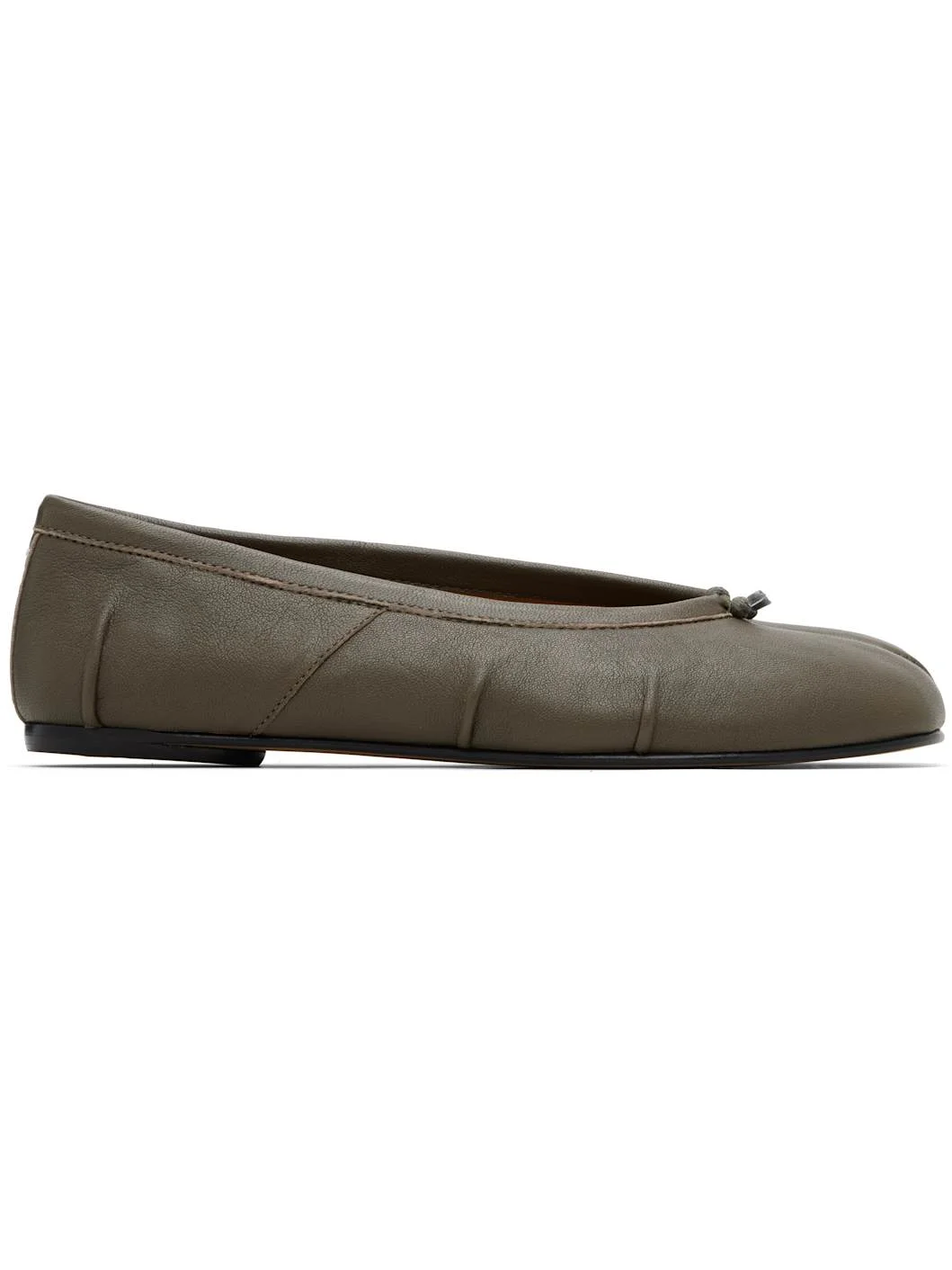 Taupe Tabi New Ballerina Flats - 1