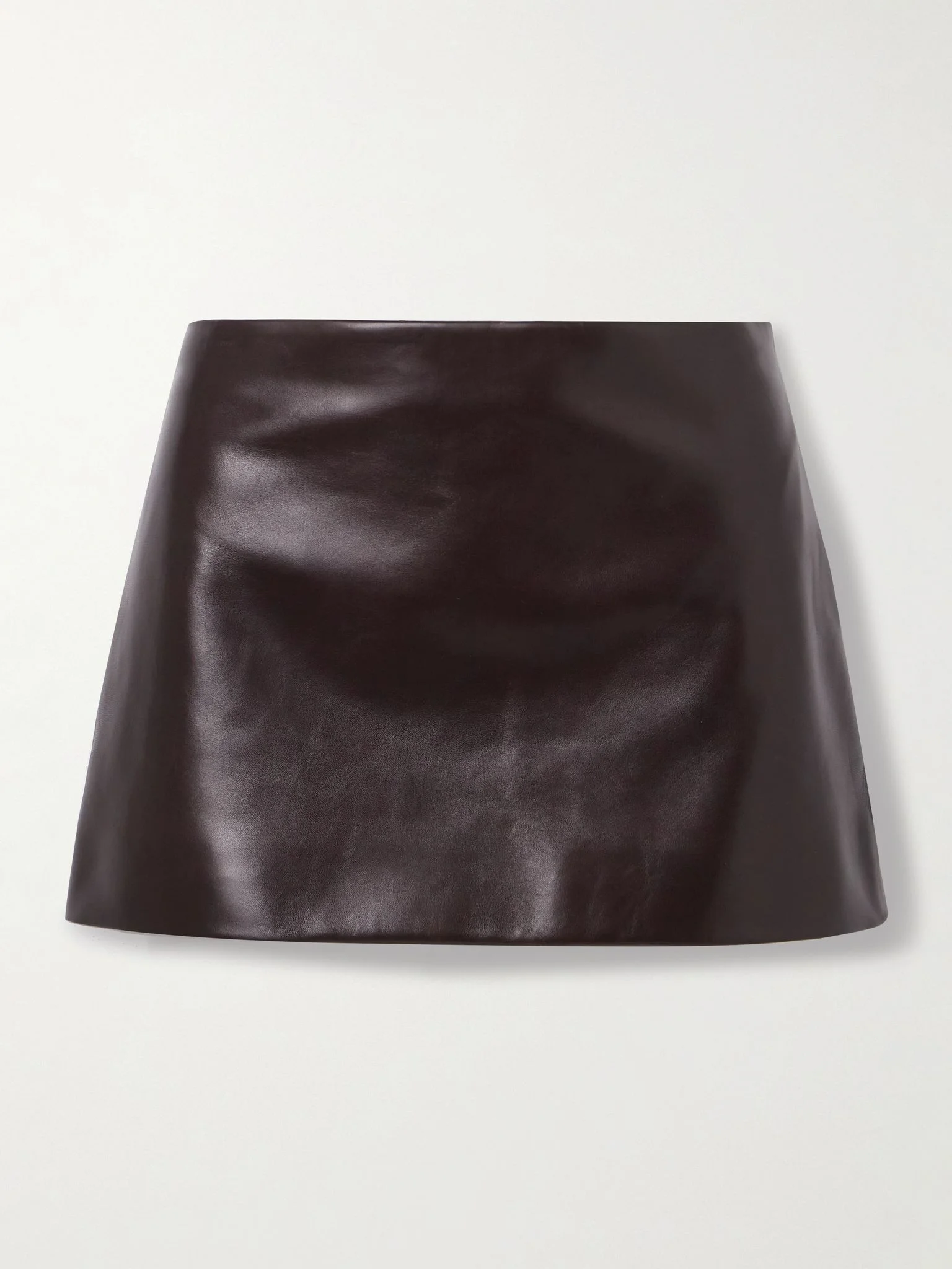Jett leather mini skirt Dark brown - 1