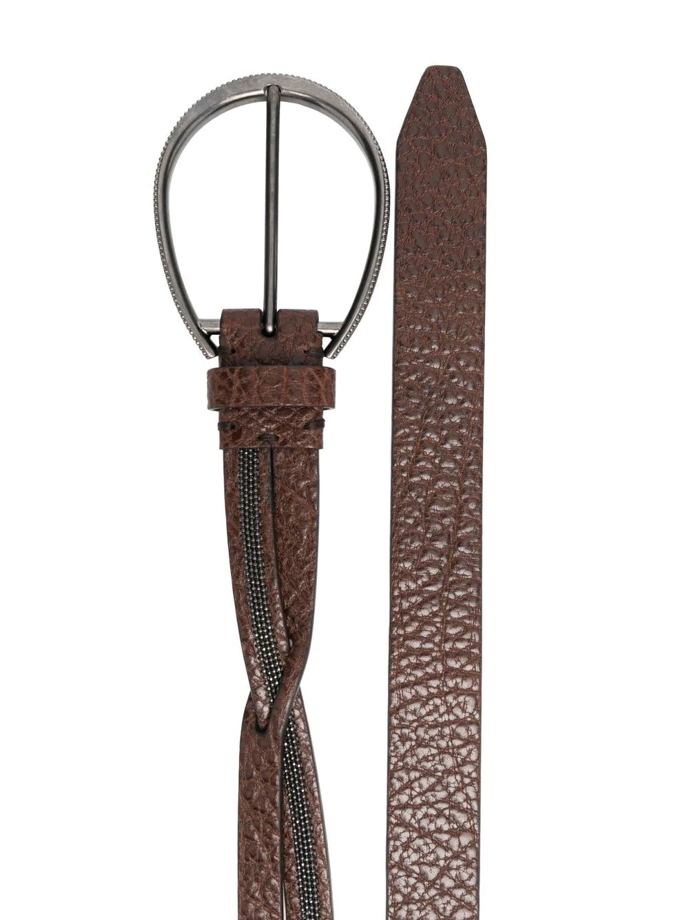 twisted leather belt - 2