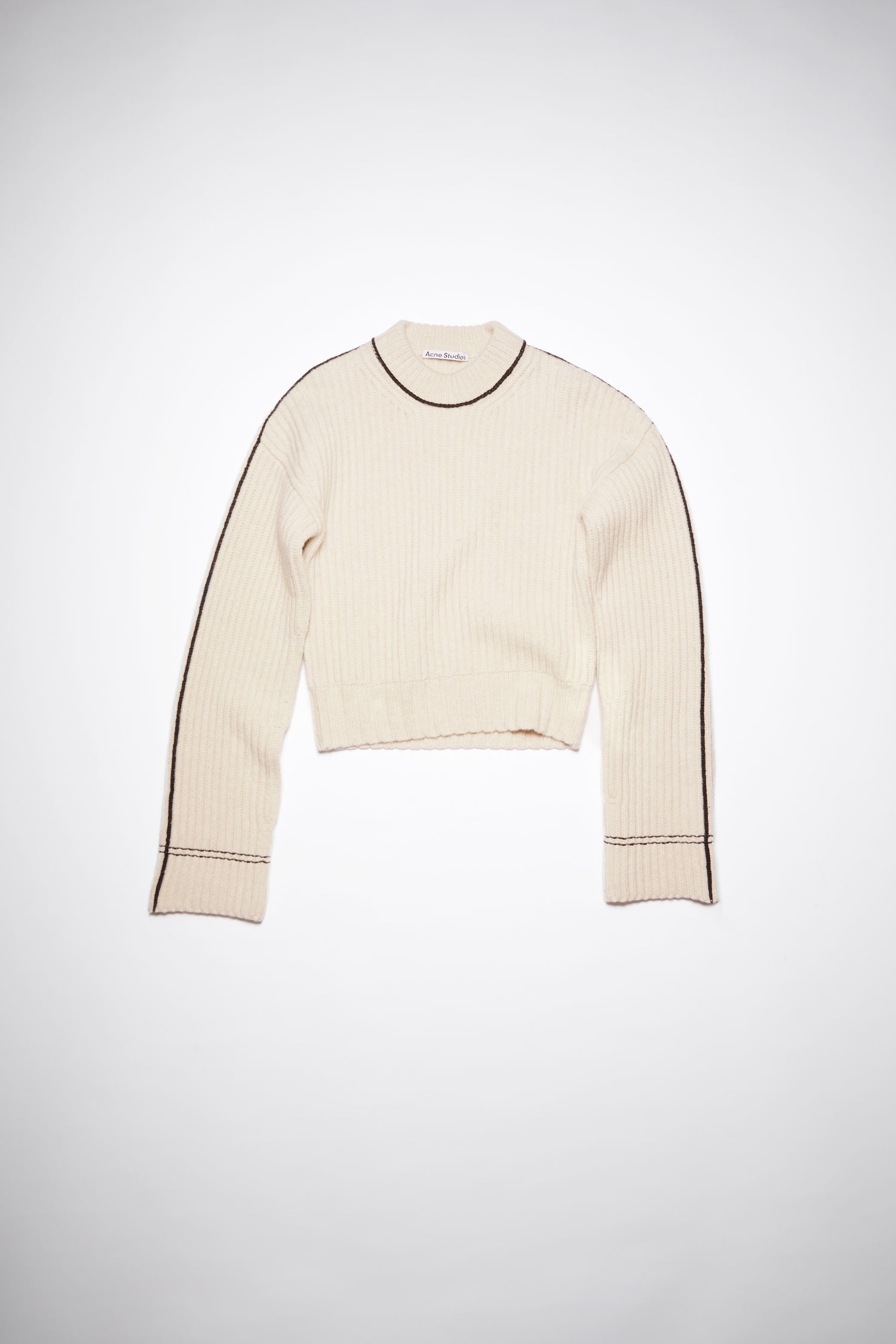 Acne Studios Lambswool sweater - Oat beige | REVERSIBLE