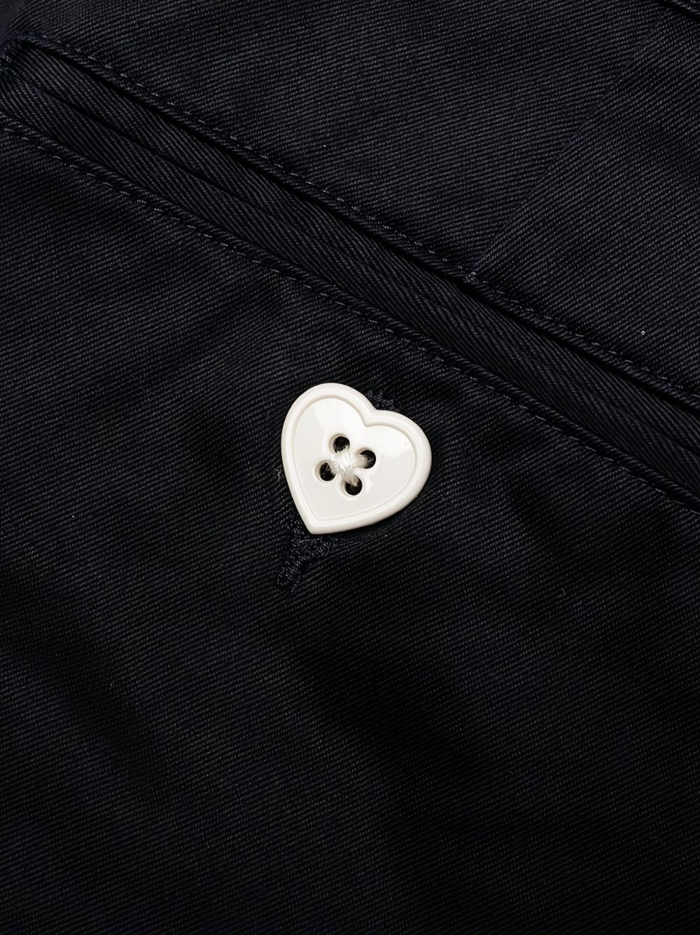 heart-embroidered chinos - 4