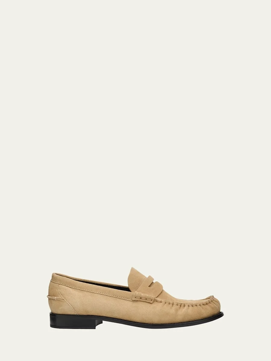 Suede Moccasin Loafers - 1