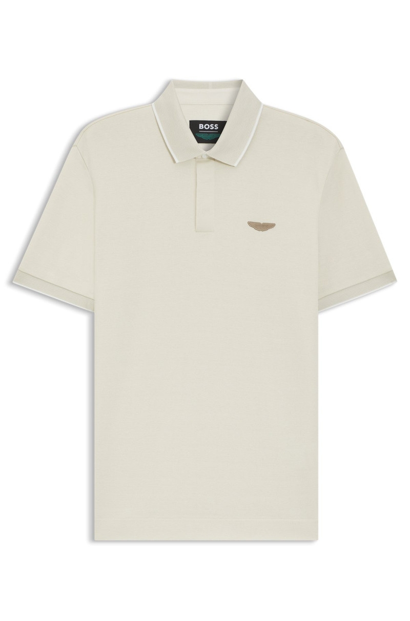 BOSS X ASTON MARTIN POLO SHIRT IN WOOL-COTTON PIQUÉ 1