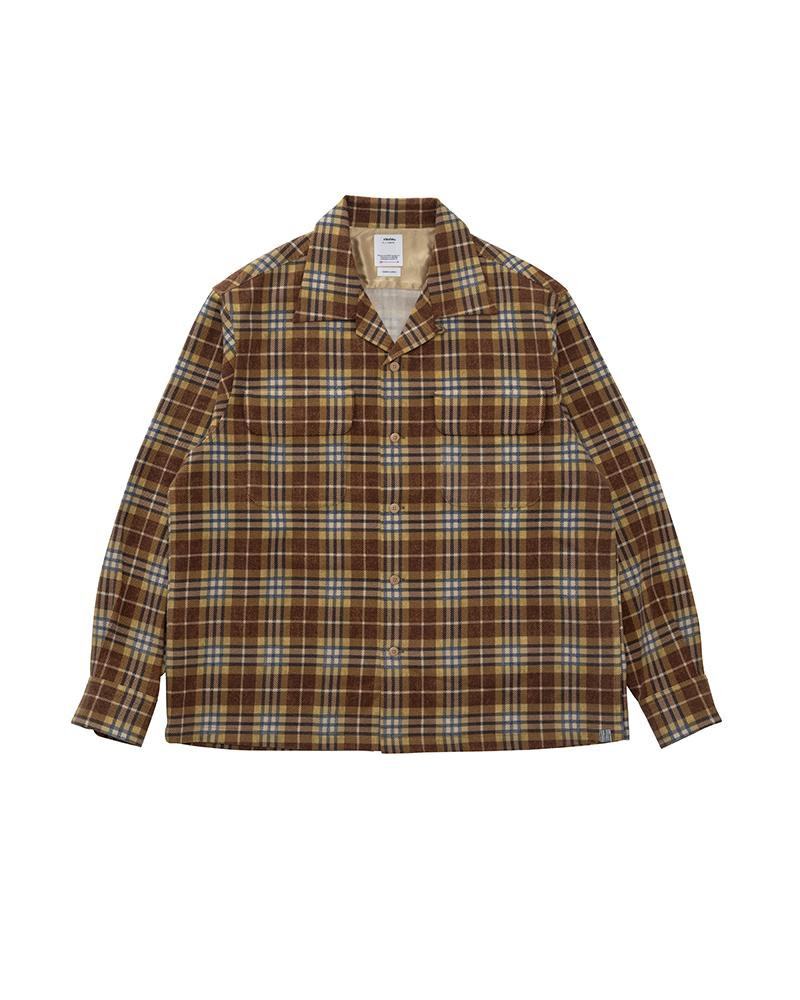 CARROW SHIRT CHECK L/S BROWN 1