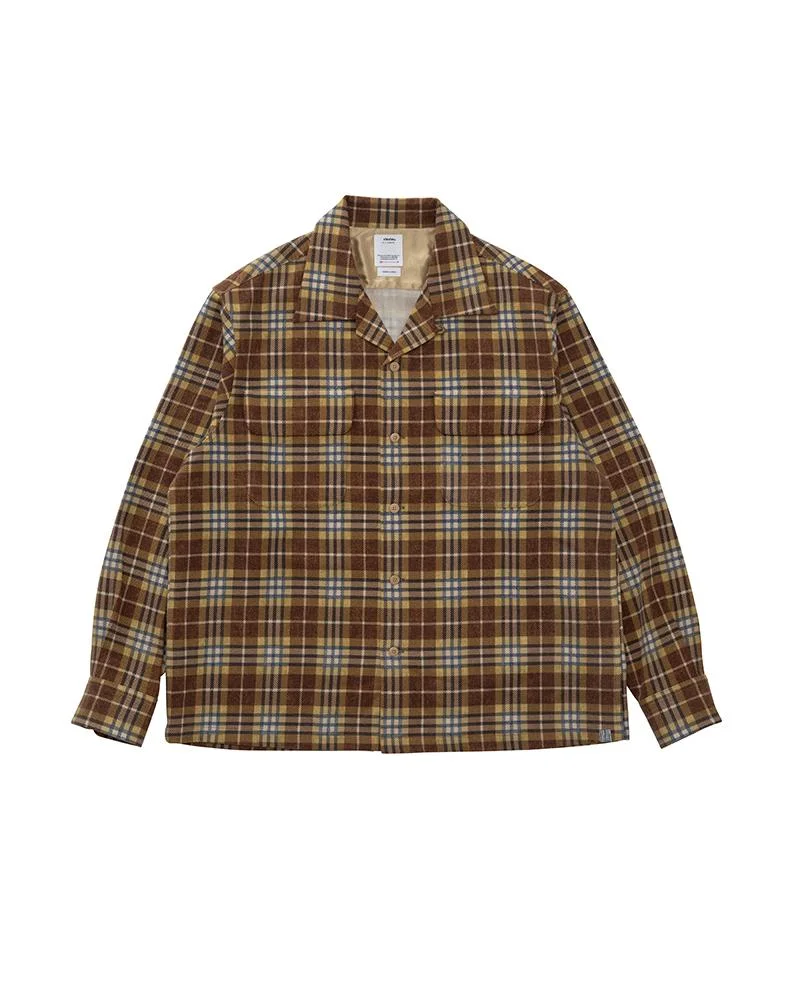CARROW SHIRT CHECK L/S BROWN - 1