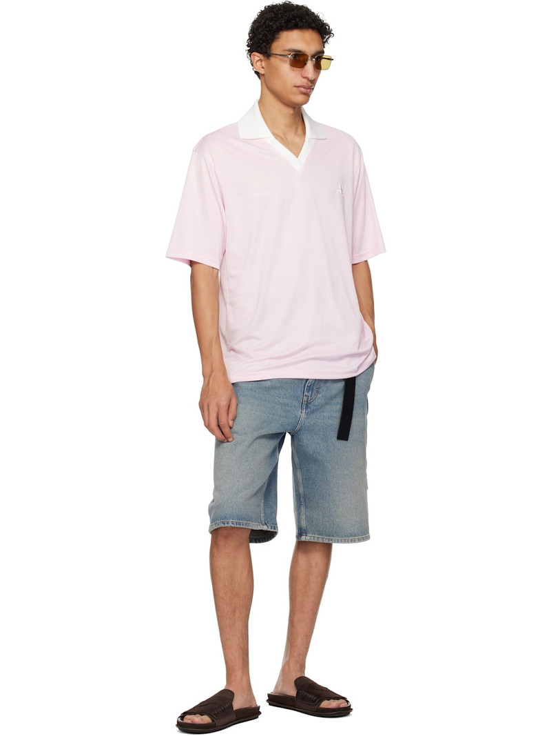 courrèges Pink Oversized Sports Polo outlook
