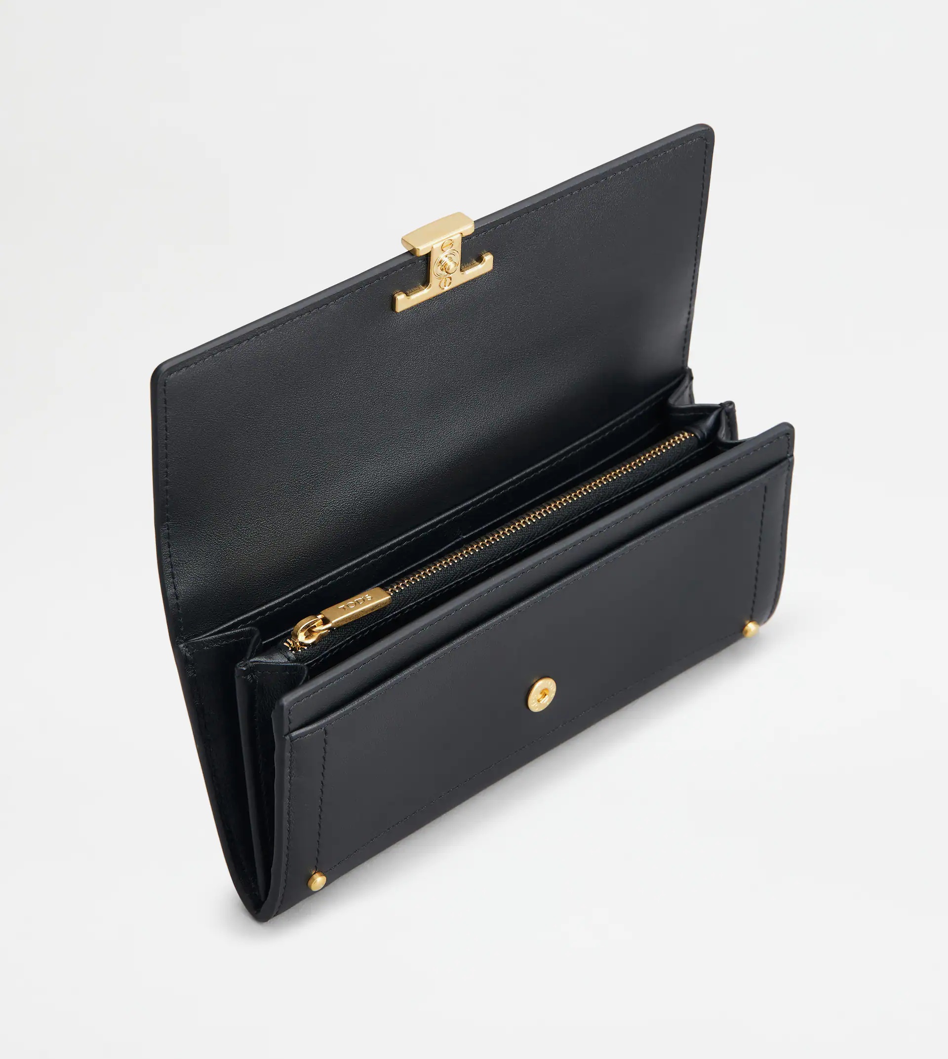 T TIMELESS WALLET IN LEATHER - BLACK - 2