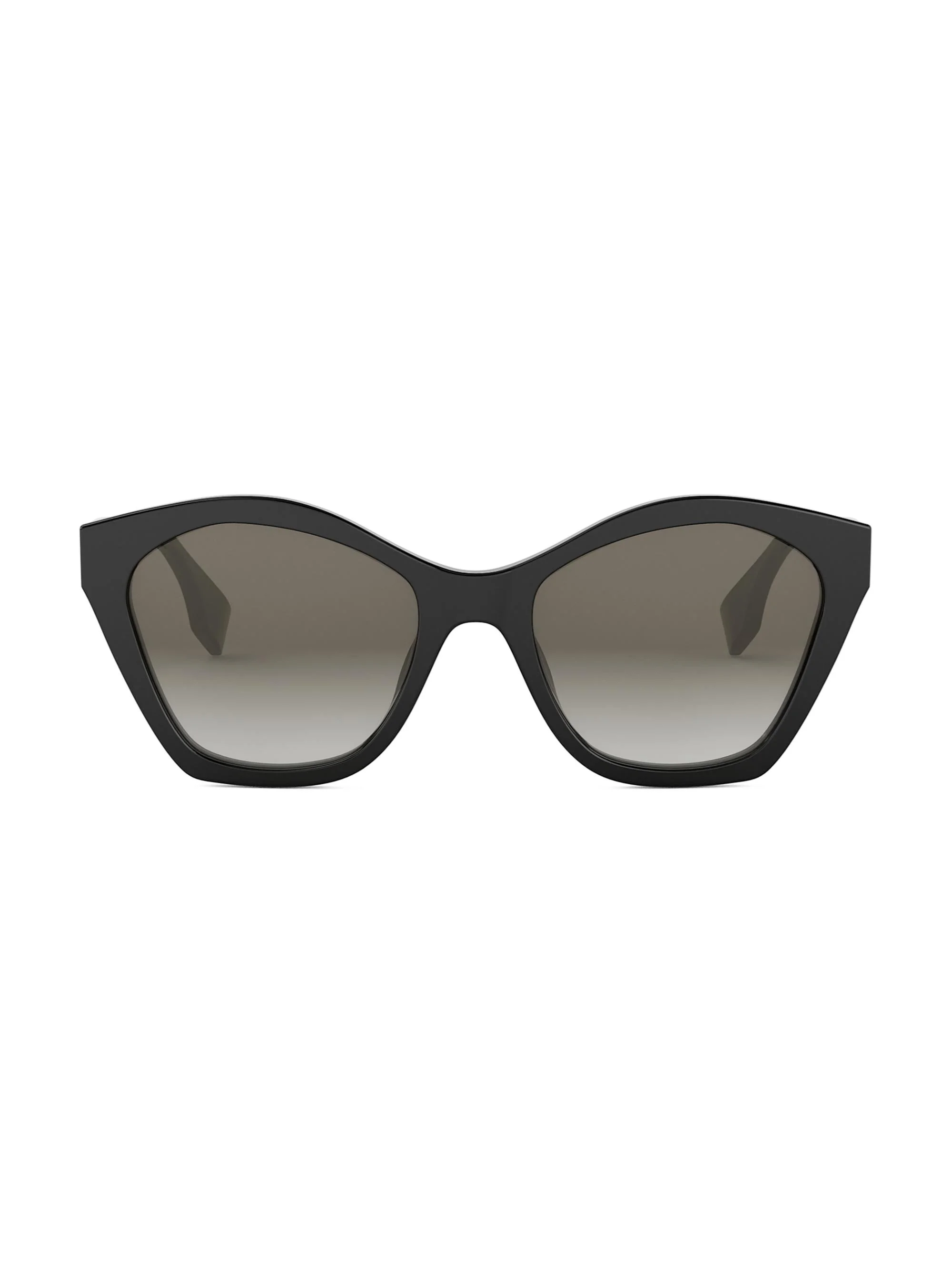 Women's Lettering 54MM Geometric Sunglasses - Black Brown - 1