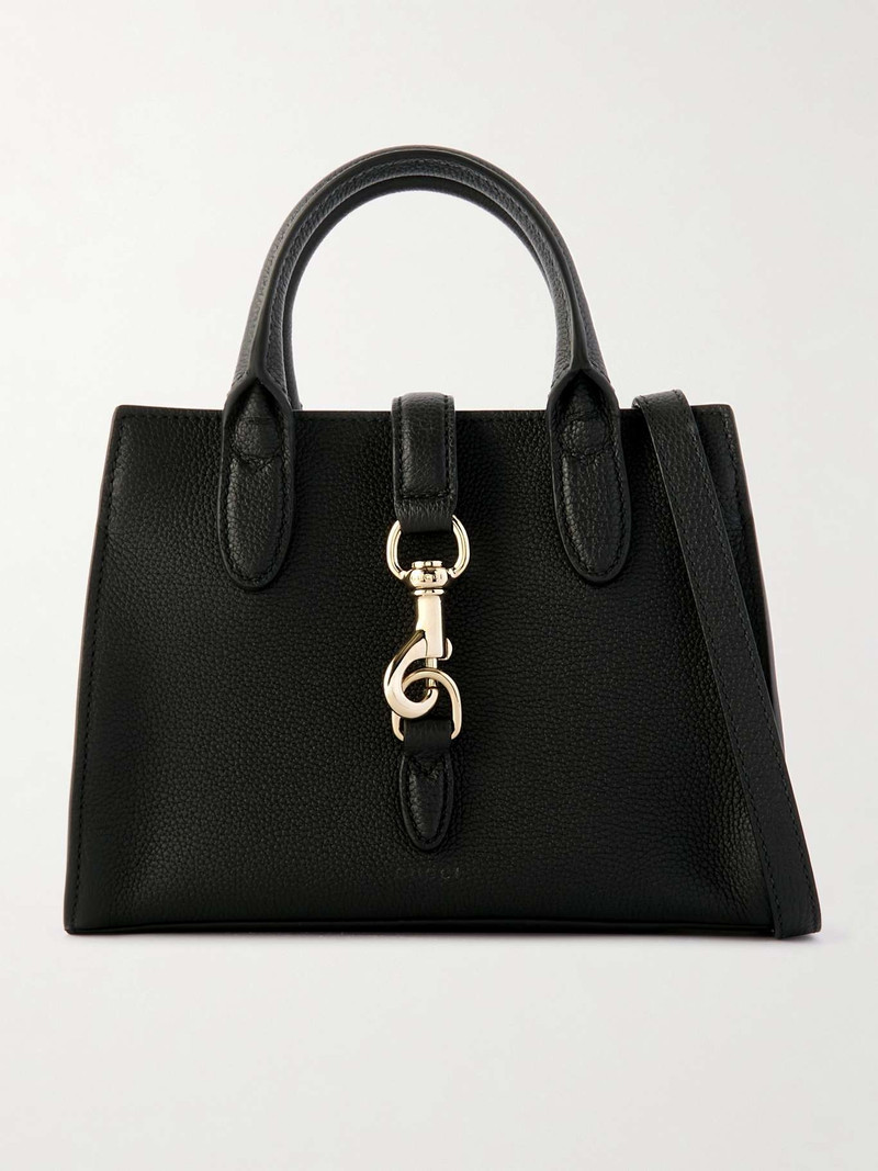 Jackie textured-leather tote - 1