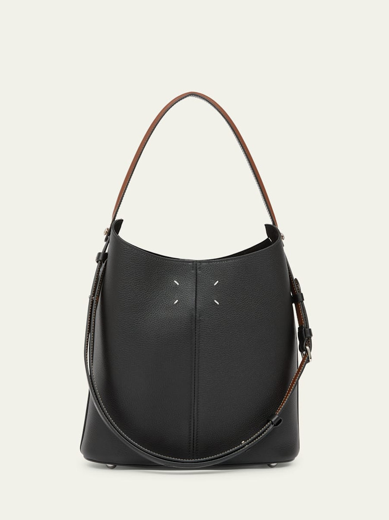 Maison Margiela Dress-Age Leather Hobo Bag outlook