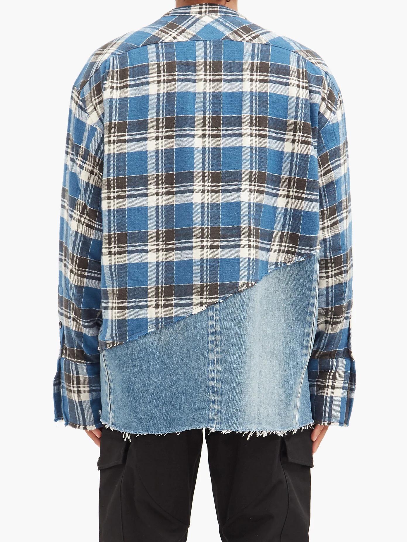 Studio plaid cotton-blend shirt - 5