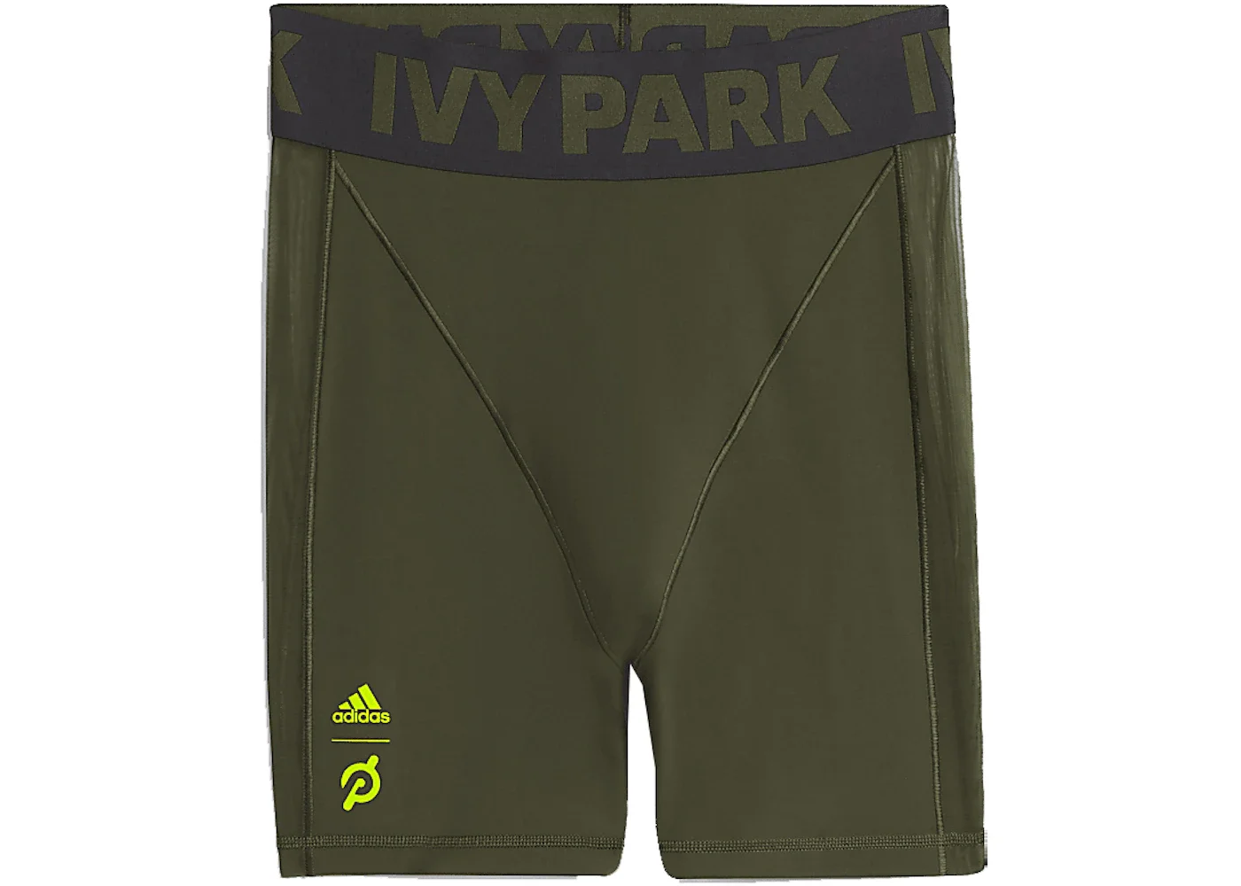 adidas Ivy Park x Peloton Cycling Shorts Focus Olive/Black/Shock Lime - 1