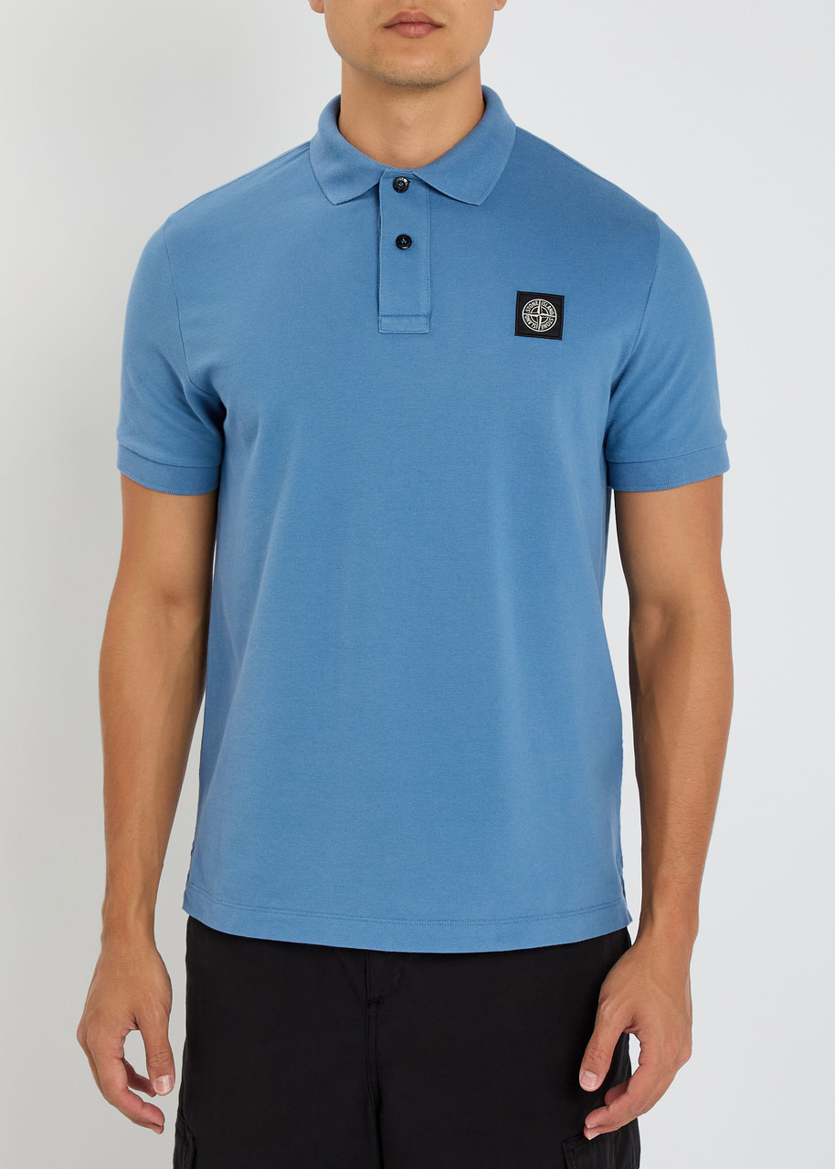 Stone Island Logo Piqué Stretch-cotton Polo Shirt - 2