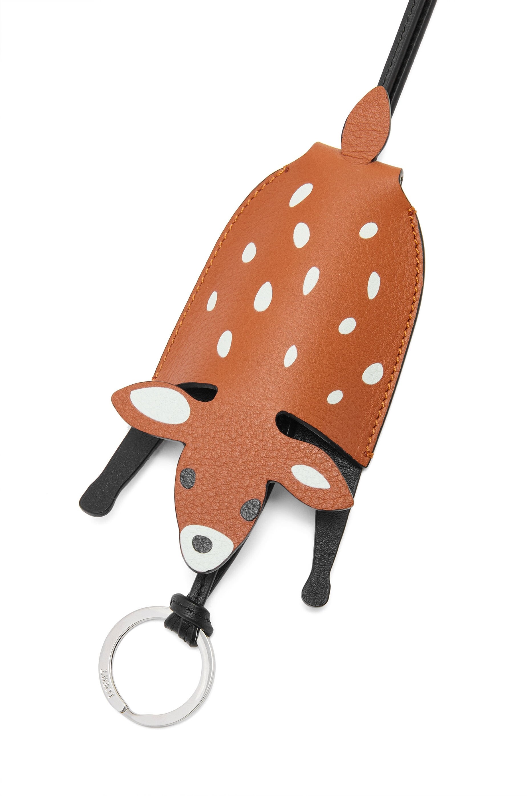 Deer keyfob charm in classic calfskin - 2