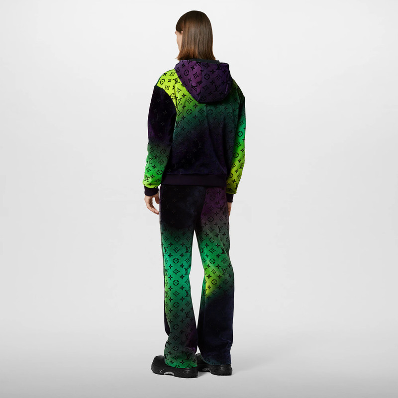 Monogram  Zipped Velvet Hoodie 2