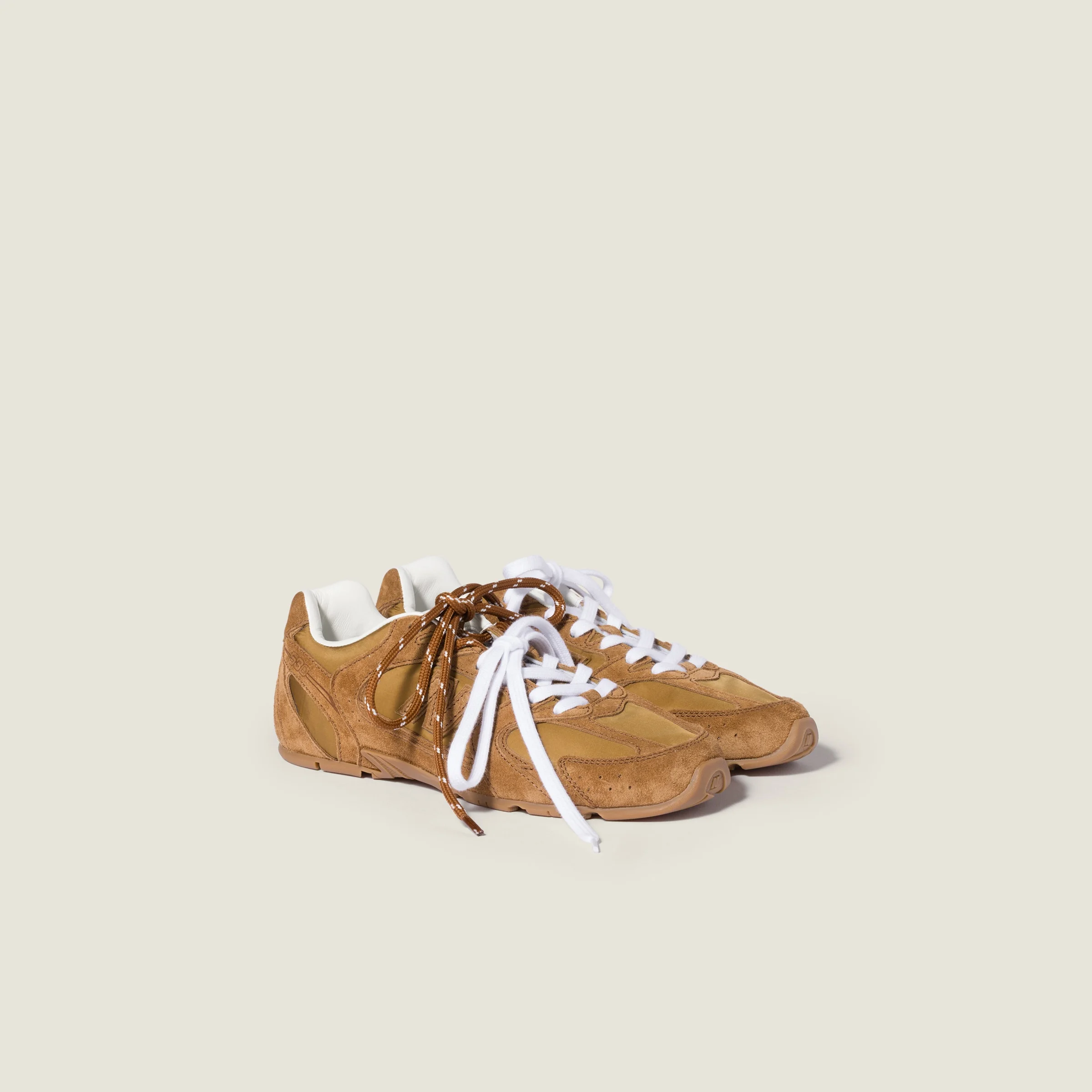 New Balance X Miu Miu 530 SL technical fabric and suede sneakers - 1