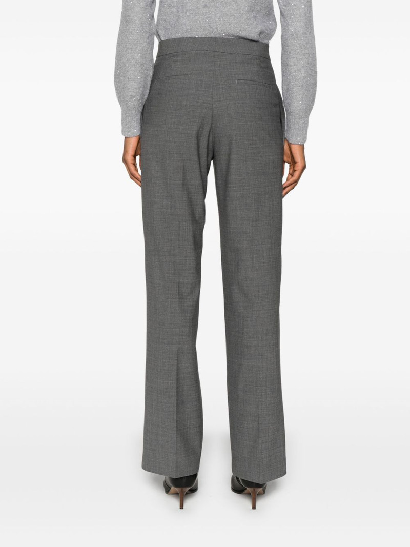 pressed crease straight-leg trousers 4