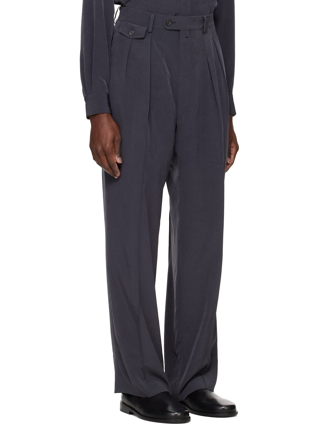 Gray Wide Trousers - 2