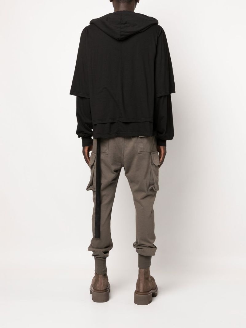 logo-print layered hoodie - 4