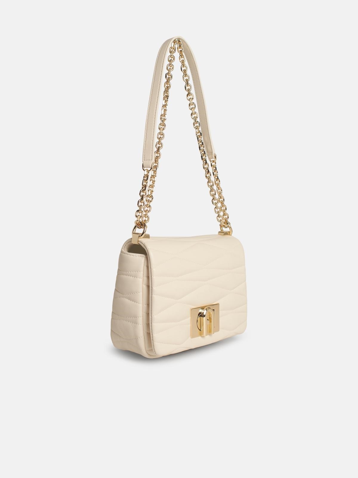 '1927' SMALL CROSSBODY BAG IN CREAM LEATHER - 2