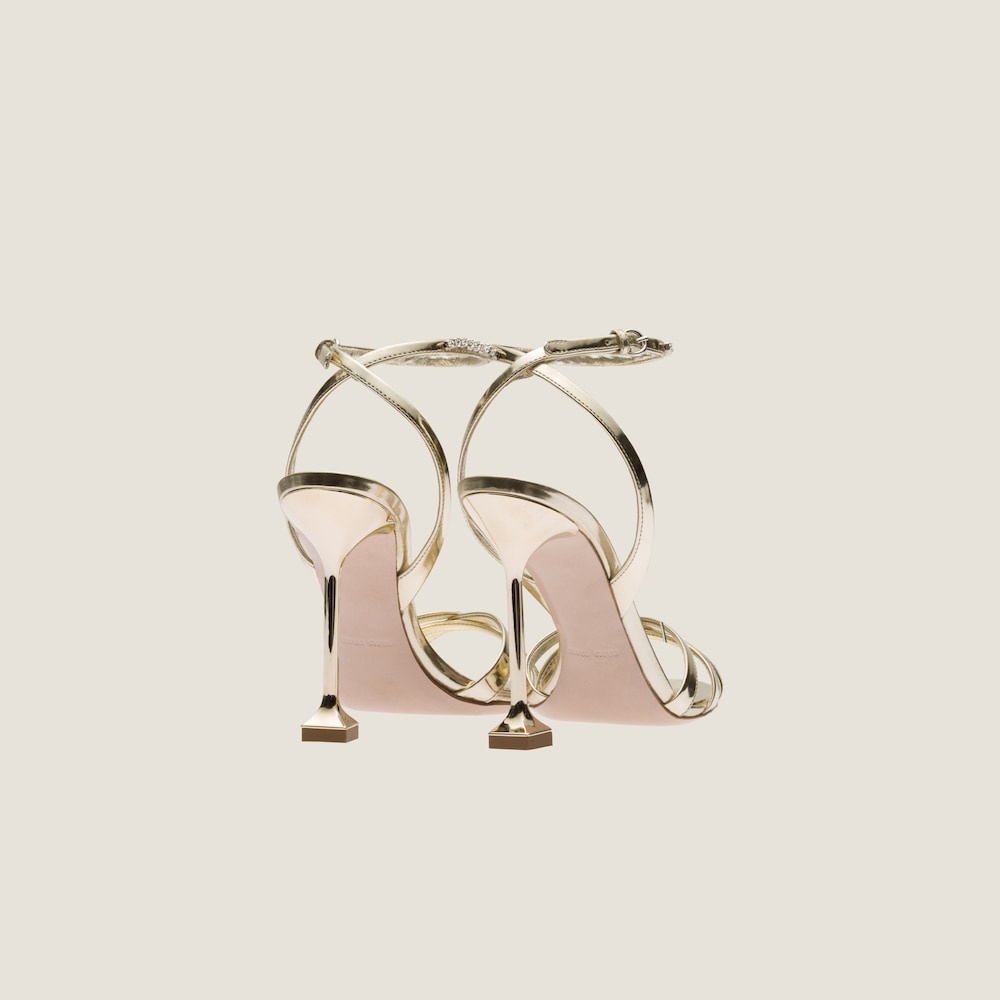 Metallic leather sandals - 3