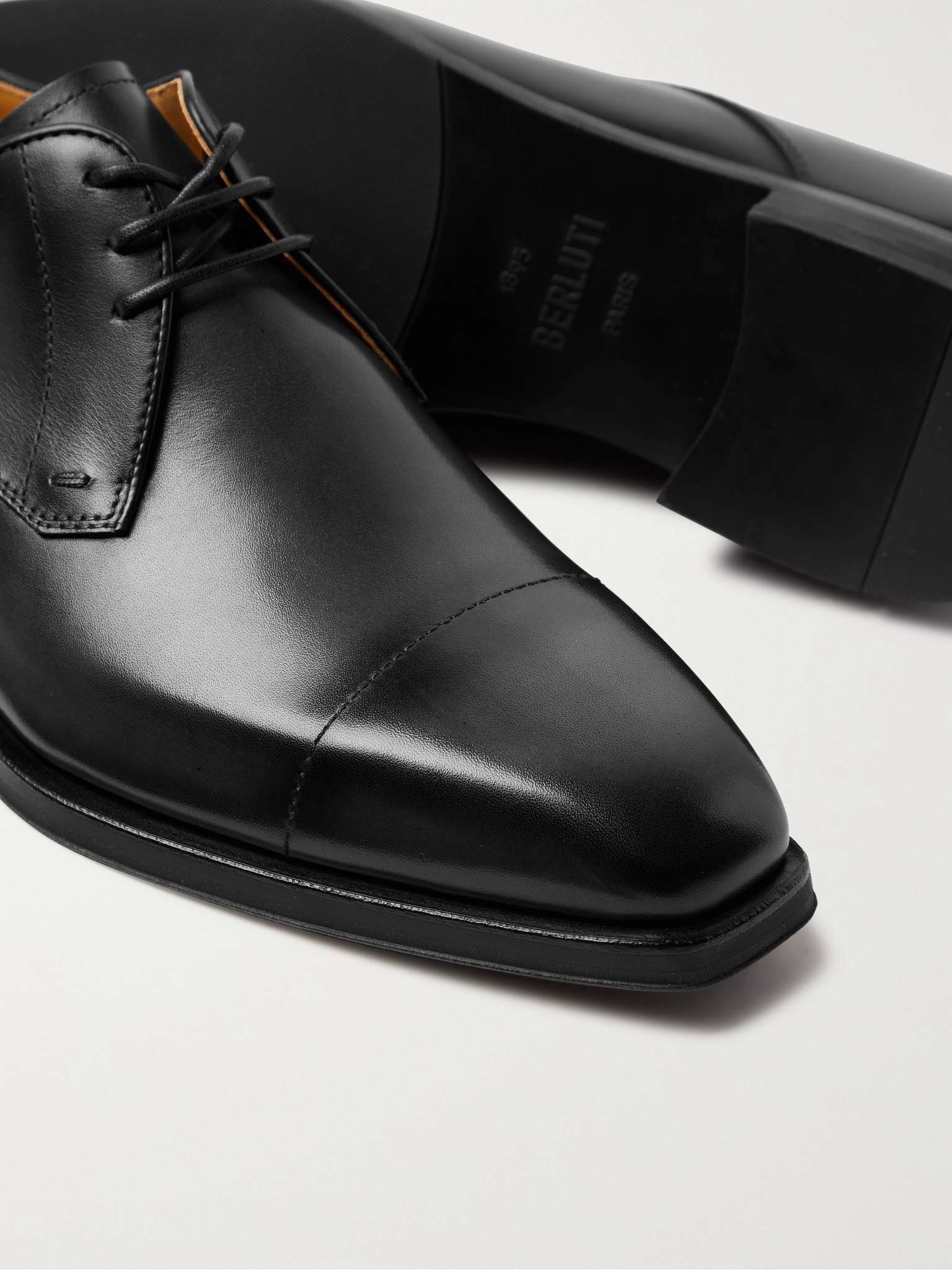 Cap-Toe Venezia Leather Derby Shoes - 6