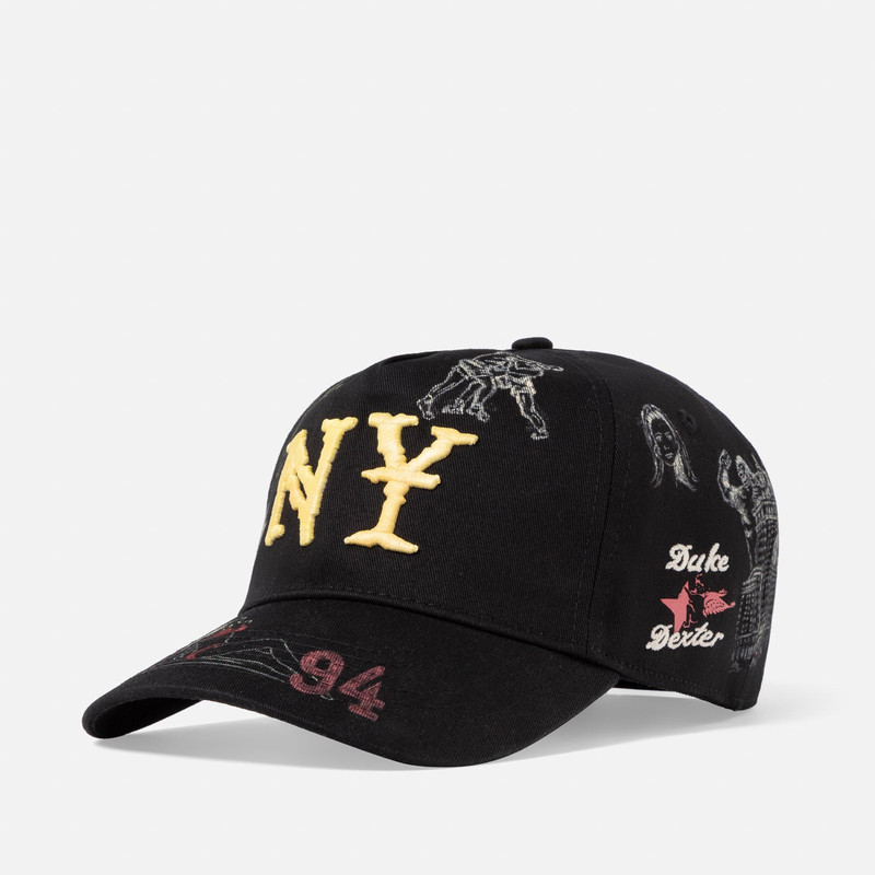 Hand-Painted NY Black Cap 3