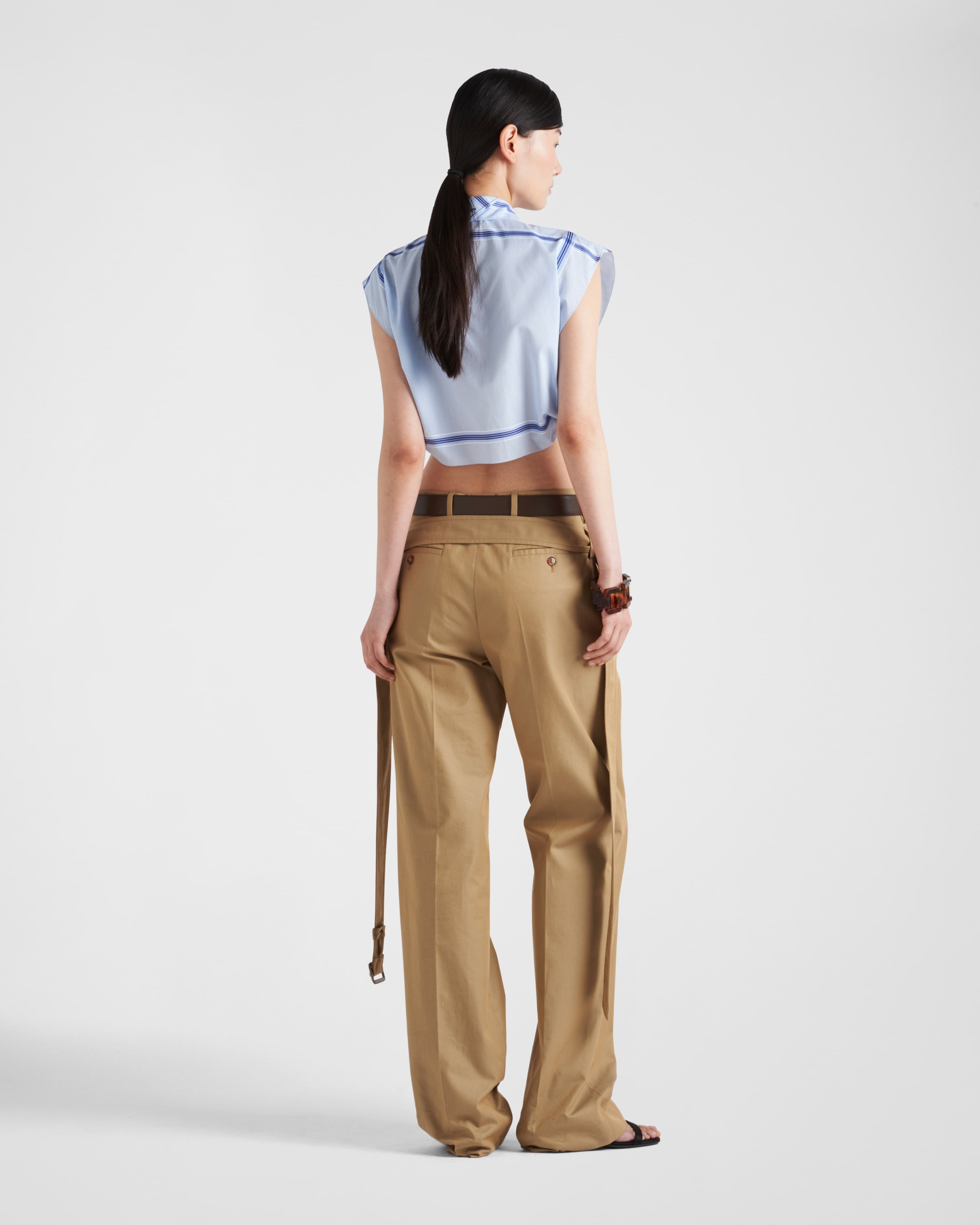 【関税&送料込】Prada Cappuccino Twill Pant 関税負担なし☆PRADA プラダ Re-Nylon パンツ (PRADA/パンツ