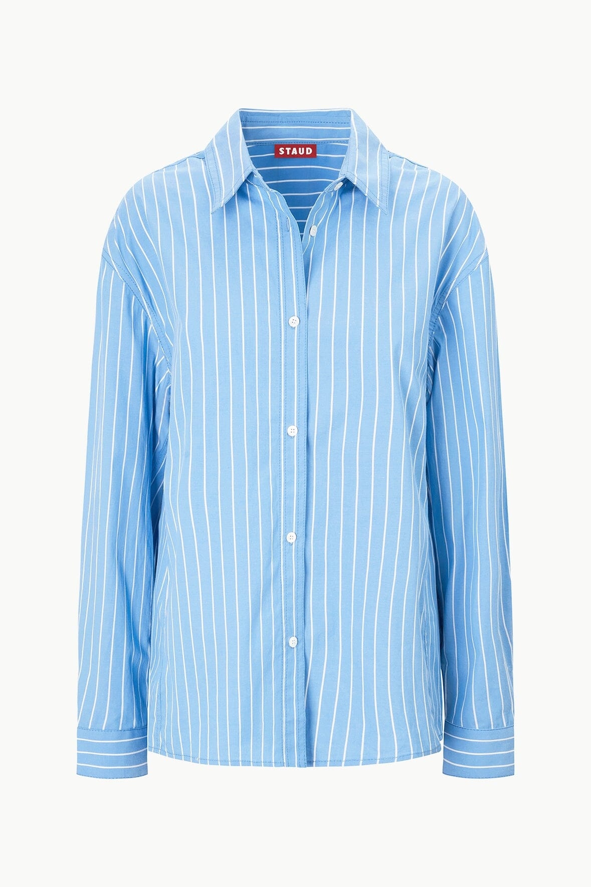 STAUD KELLY SHIRT AZURE PINSTRIPE - 1