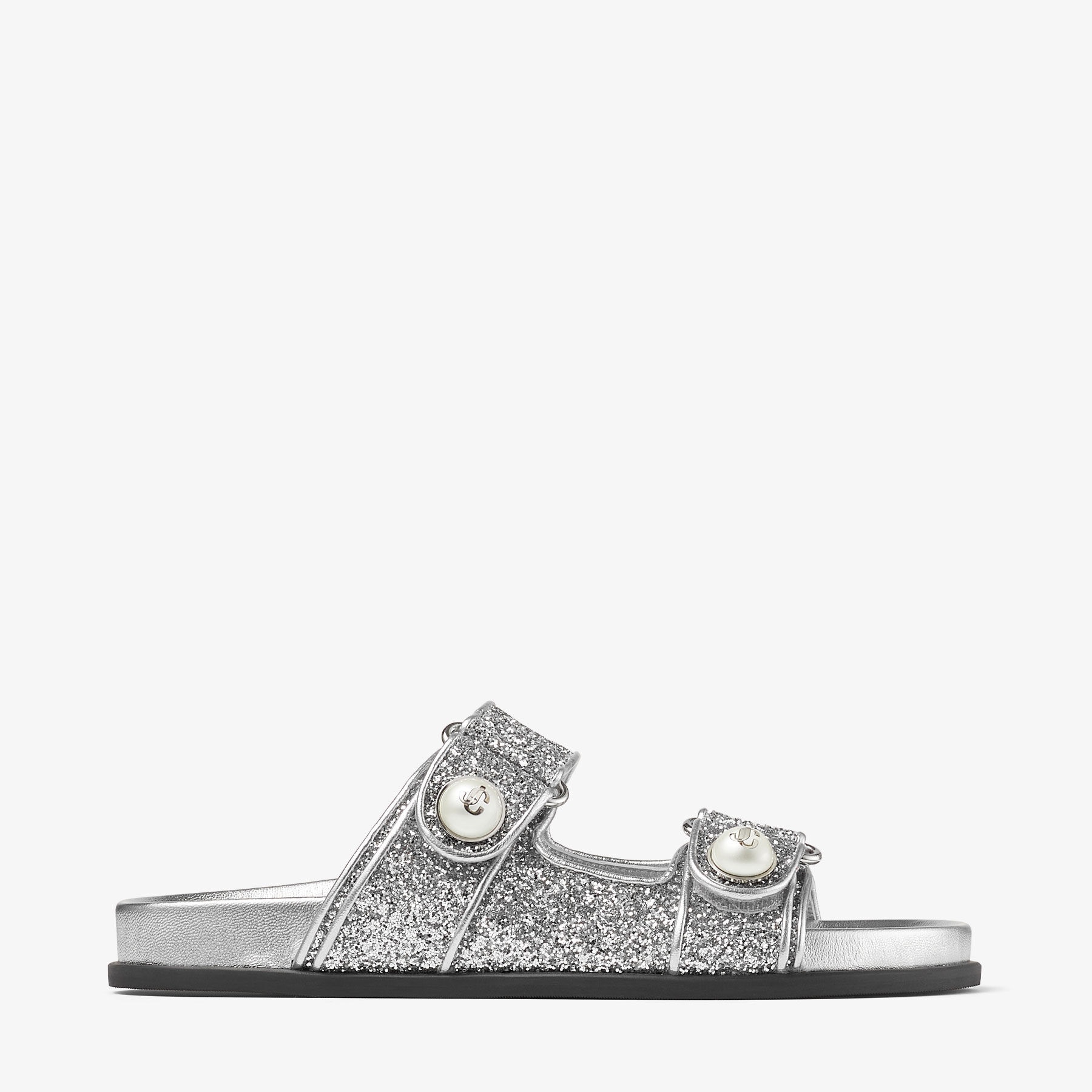 Fayence Sandal
Silver Metallic Nappa Sandals - 1