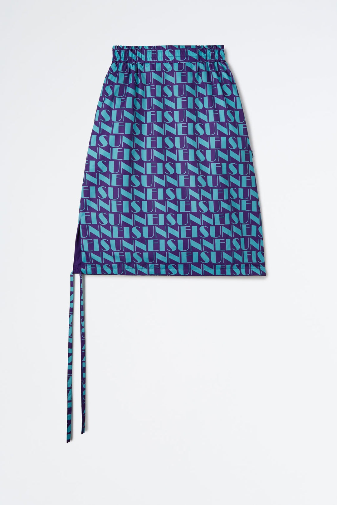 REVERSIBLE AZURE & PURPLE LOGO ELASTIC SKIRT - 1